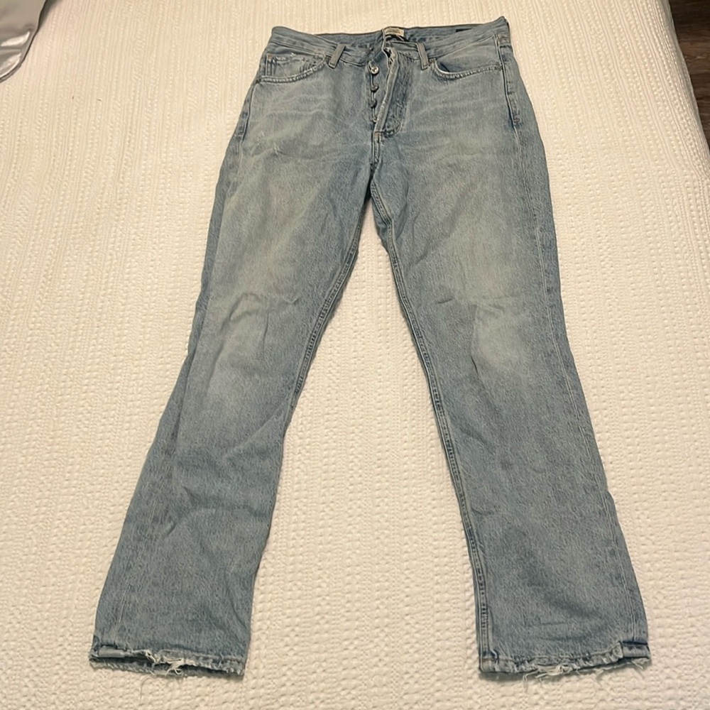EUC charlotte high rise straight jeans